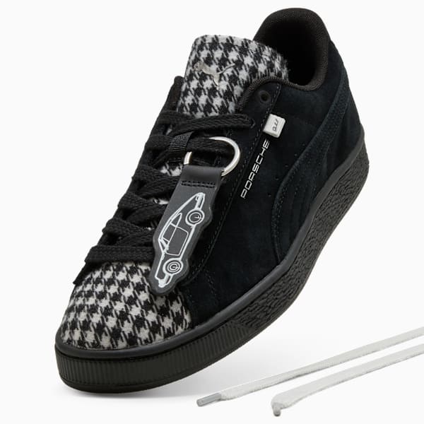 PUMA Suede Classic × Porsche Black Houndstooth puma shoes for men  womens shoes  roma shoes