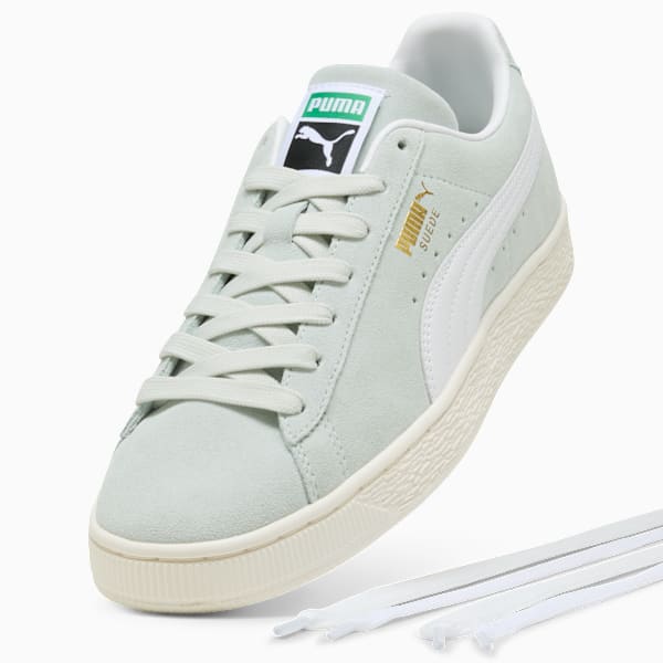 PUMA Suede XL Light Mint-White-Gold puma shoes for men  womens shoes  roma shoes