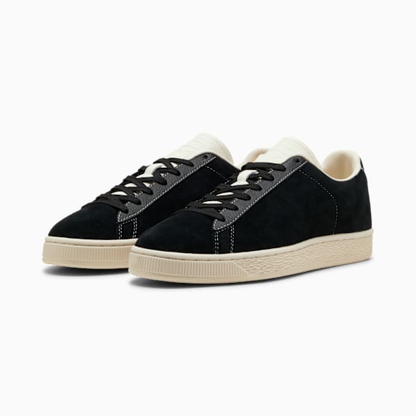 PUMA Suede Vintage Black-Off-White Stitch puma shoes for men  womens shoes  roma shoes