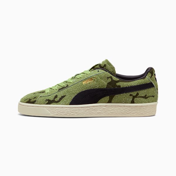 PUMA Suede Camo Green-Black-Vintage Off-White puma shoes for men  womens shoes  roma shoes