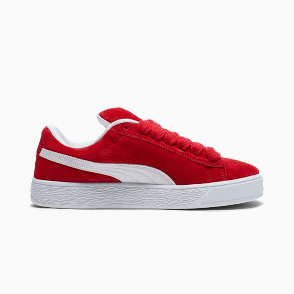 PUMA Suede XL Vivid Red-White-Gold puma shoes for men  womens shoes  roma shoes