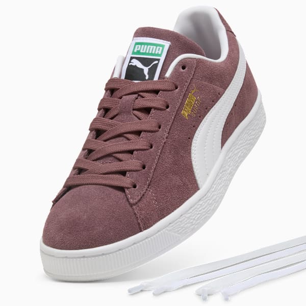PUMA Suede Classic Dusty Plum-White-Gold puma shoes for men  womens shoes  roma shoes