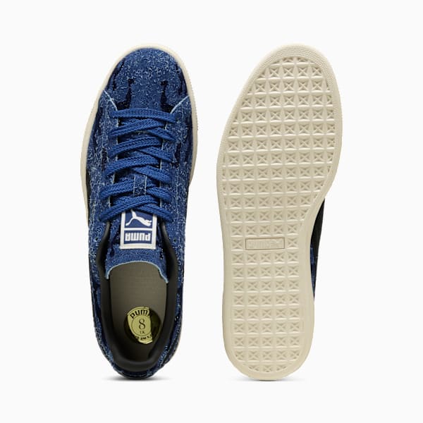 PUMA Suede Blue Camo‑Black‑Vintage Off‑White puma shoes for men  womens shoes  roma shoes