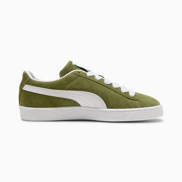 PUMA Suede Classic Olive Green-White-Gold puma shoes for men  womens shoes  roma shoes
