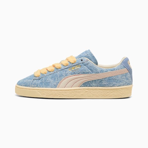 PUMA Suede Denim Blue-Vintage Cream-Gold puma shoes for men  womens shoes  roma shoes