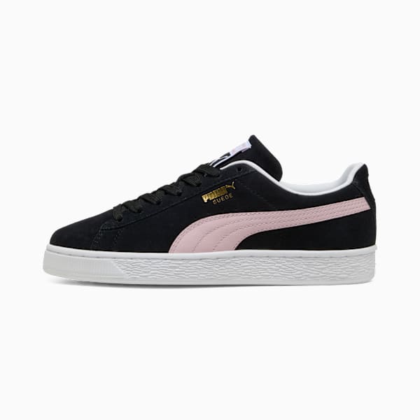 PUMA Suede Classic Black-Pastel Pink-Gold puma shoes for men  womens shoes  roma shoes
