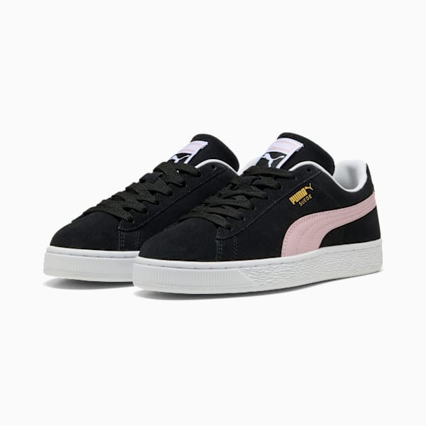 PUMA Suede Classic Black-Pastel Pink-Gold puma shoes for men  womens shoes  roma shoes