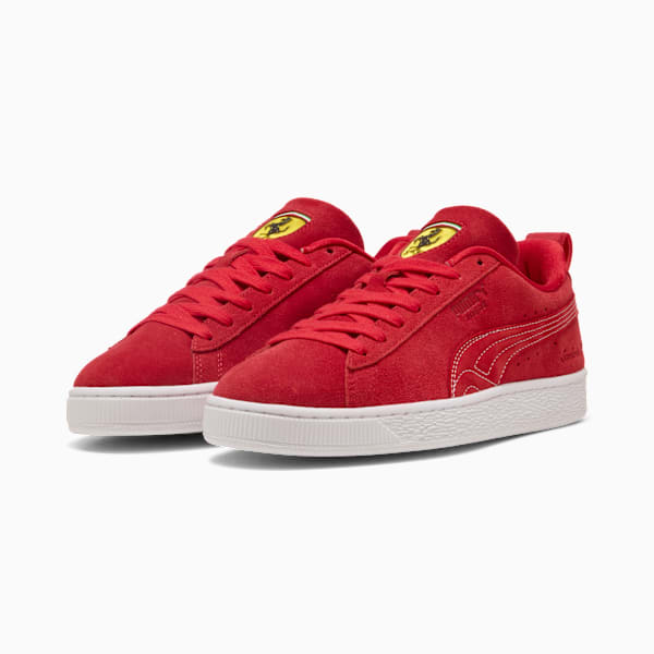 PUMA Suede Santhonia Tavares Red-White Stitching puma shoes for men  womens shoes  roma shoes