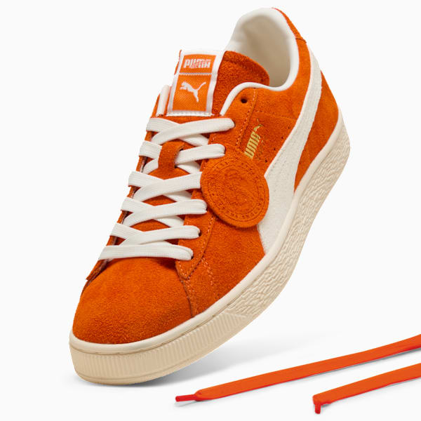 PUMA Suede Vintage Orange-Off-White Badge-Gum Sole puma shoes for men  womens shoes  roma shoes