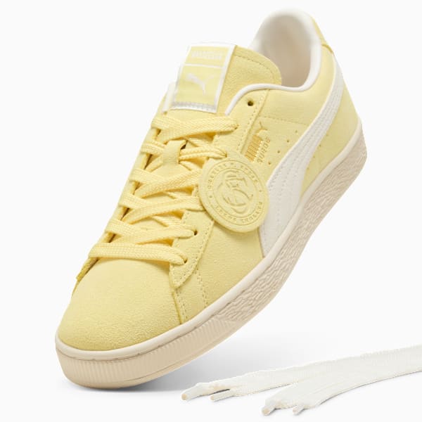 PUMA Suede Vintage Pastel Yellow-Off-White Badge-Gum Sole puma shoes for men  womens shoes  roma shoes