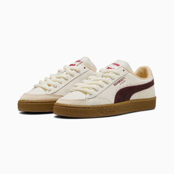 PUMA Suede x Nahmias Off-White-Burgundy-Gum Sole puma shoes for men  womens shoes  roma shoes