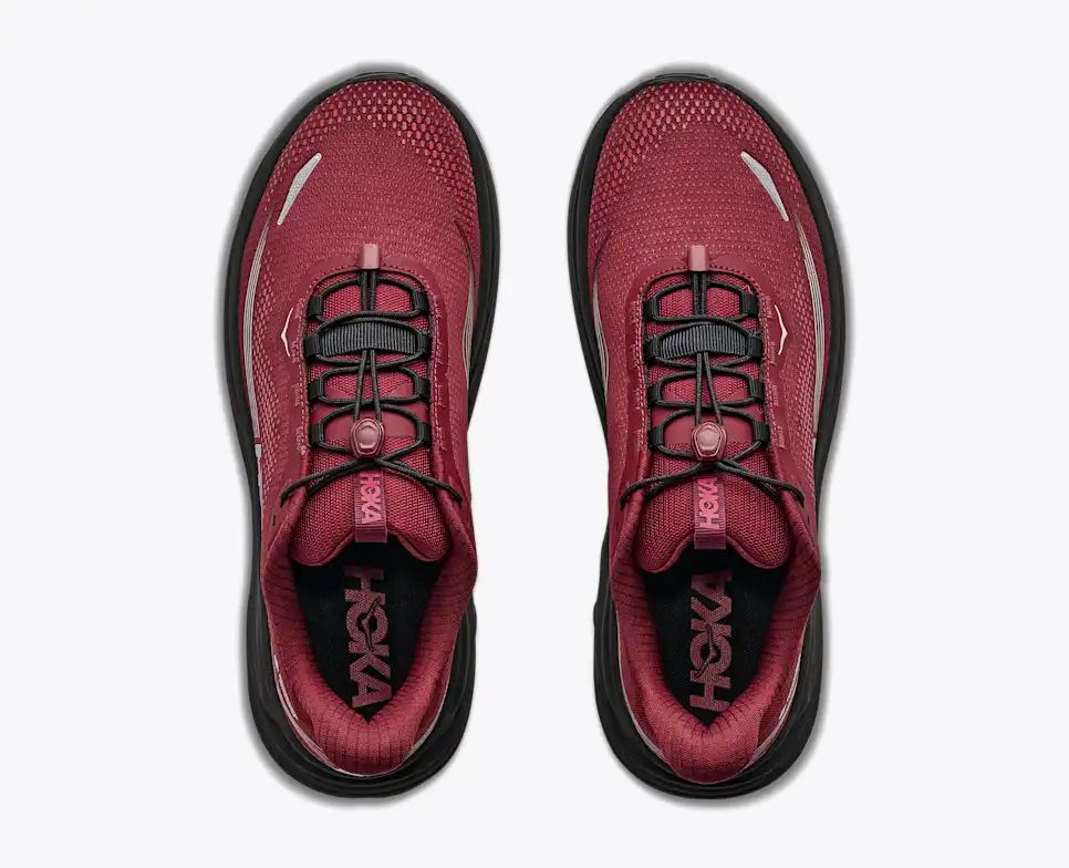 HOKA Speedgoat 6 GTX Women's Men's Shoes | Burgundy Red & Silver Running Sneakers