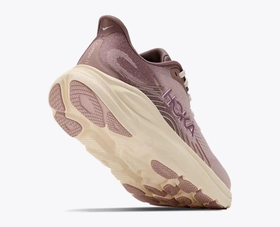 HOKA Bondi 8 Women's Men's Shoes | Mauve, Purple & Cream Mesh Running Sneakers