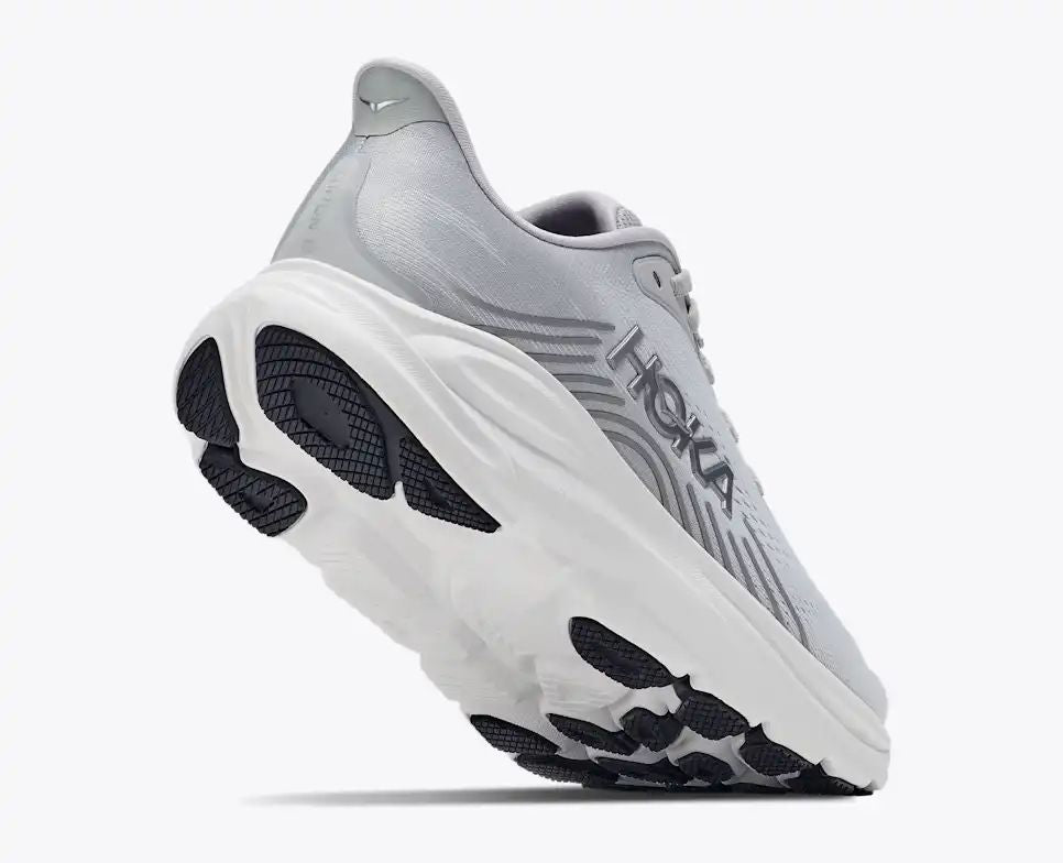 HOKA Bondi 8 Women's Men's Shoes | Light Gray & White Mesh Running Sneakers