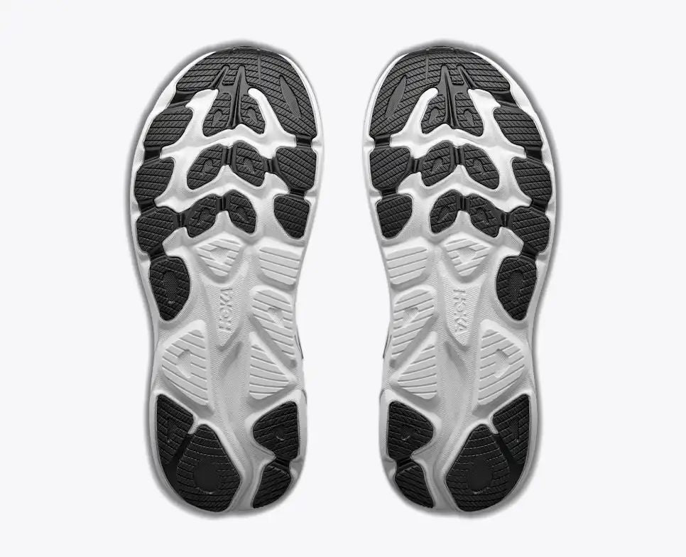 HOKA Bondi 8 Women's Men's Shoes | Black & White Mesh Running Sneakers