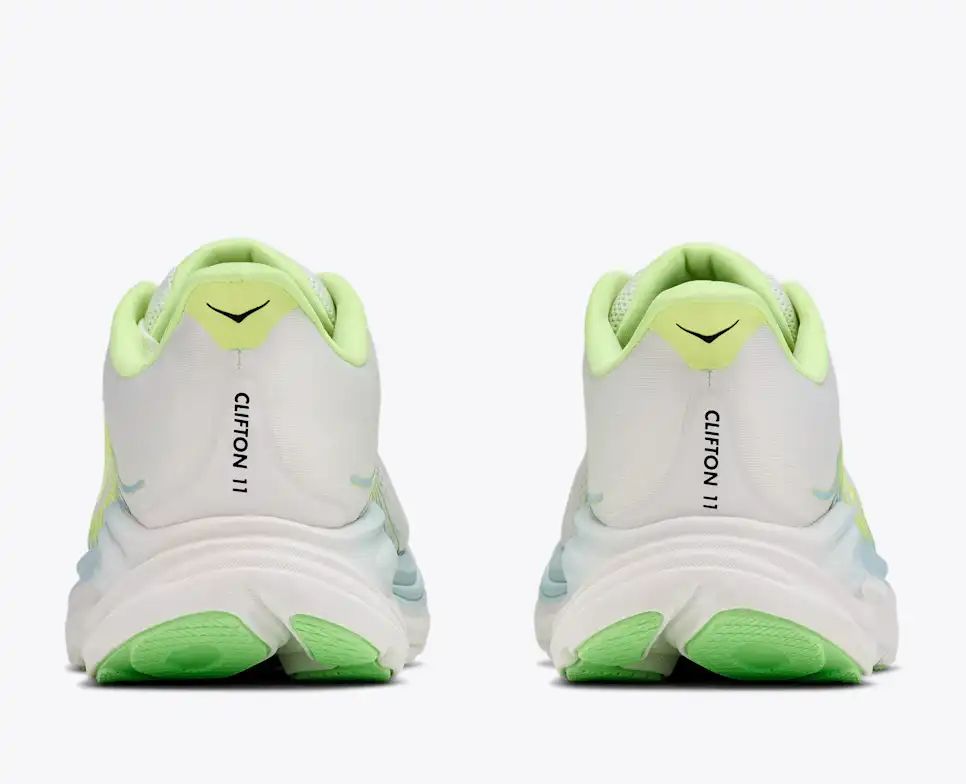 HOKA Bondi 8 Women's Men's Shoes | White, Lime Green & Light Blue Mesh Running Sneakers