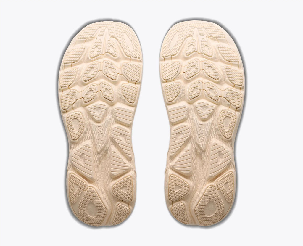 HOKA Bondi 8 Women's Men's Shoes | Cream & Beige Mesh Running Sneakers