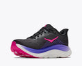 HOKA Bondi 8 Women's Men's Shoes | Black, Purple & Hot Pink Mesh Running Sneakers