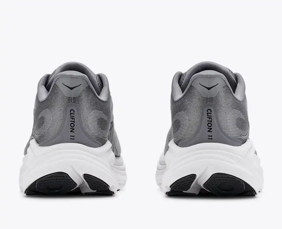 HOKA Bondi 8 Women's Men's Shoes | Gray & White Mesh Running Sneakers