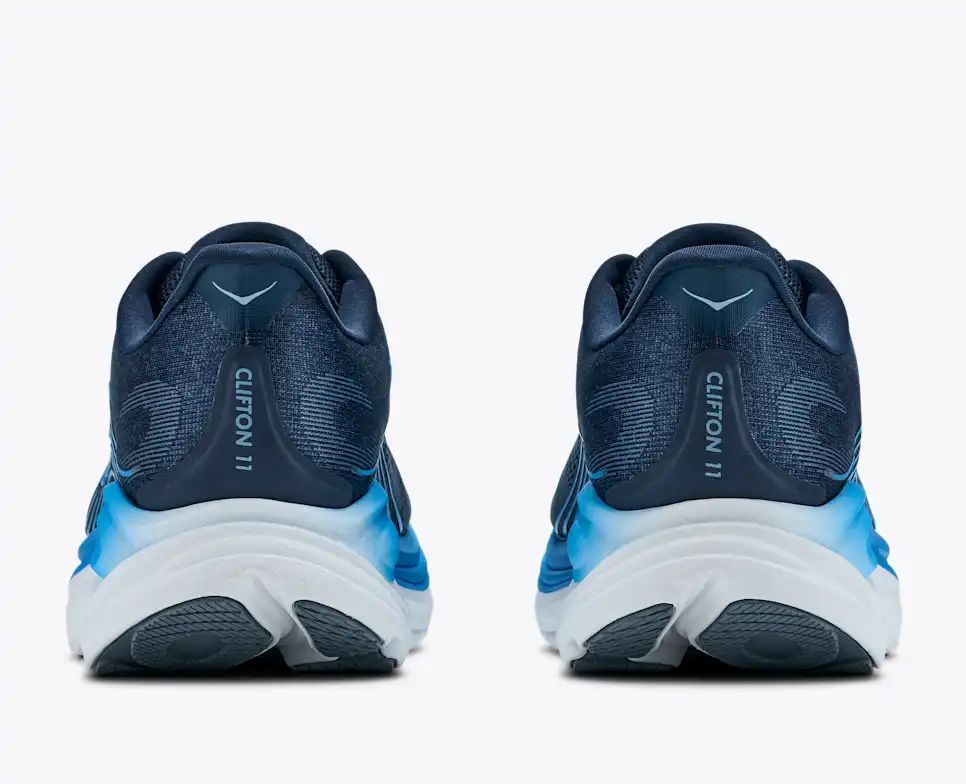 HOKA Bondi 8 Women's Men's Shoes | Navy, Bright Blue & White Mesh Running Sneakers