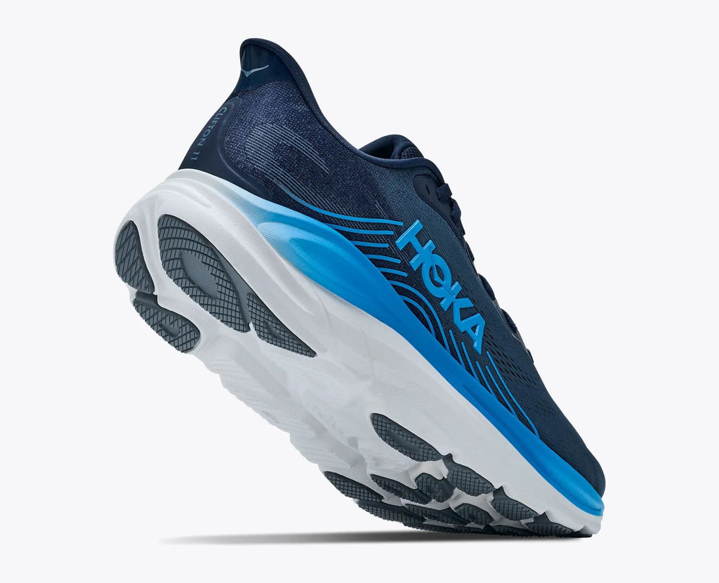 HOKA Bondi 8 Women's Men's Shoes | Navy, Bright Blue & White Mesh Running Sneakers