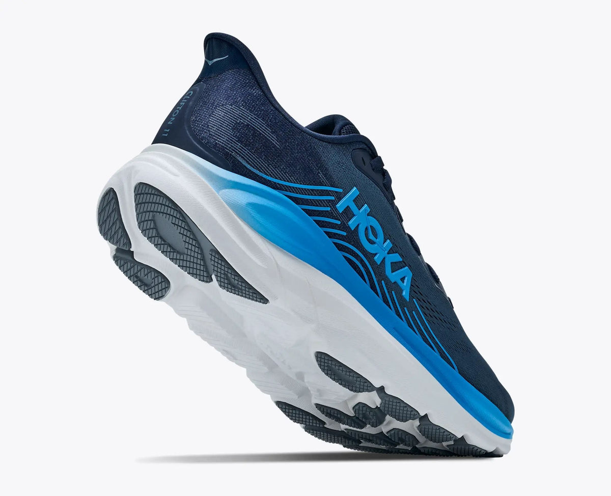 HOKA Bondi 8 Women's Men's Shoes | Navy, Bright Blue & White Mesh Running Sneakers