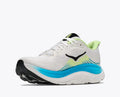 HOKA Bondi 8 Women's Men's Shoes | White, Cyan & Lime Green Mesh Running Sneakers