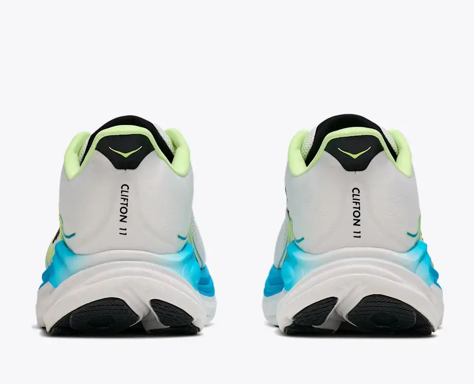 HOKA Bondi 8 Women's Men's Shoes | White, Cyan & Lime Green Mesh Running Sneakers