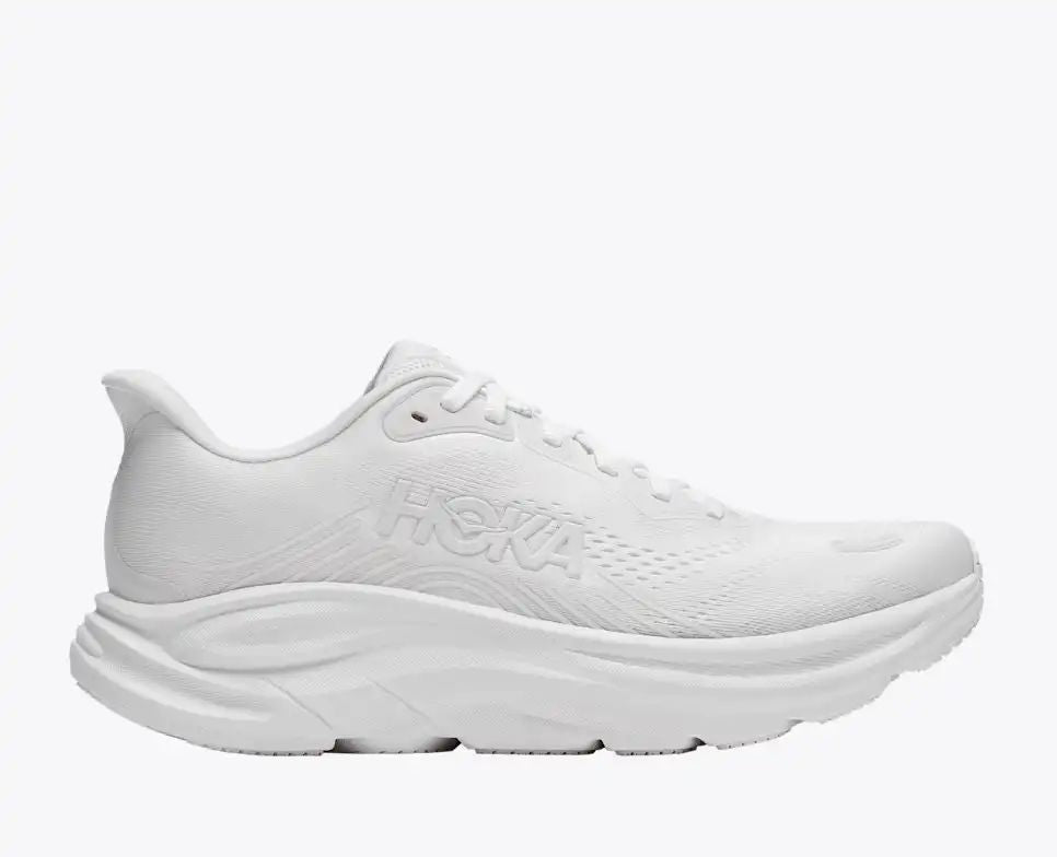 HOKA Bondi 8 Women's Men's Shoes | Triple White Mesh Running Sneakers