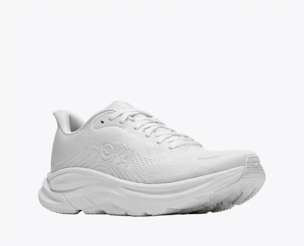 HOKA Bondi 8 Women's Men's Shoes | Triple White Mesh Running Sneakers