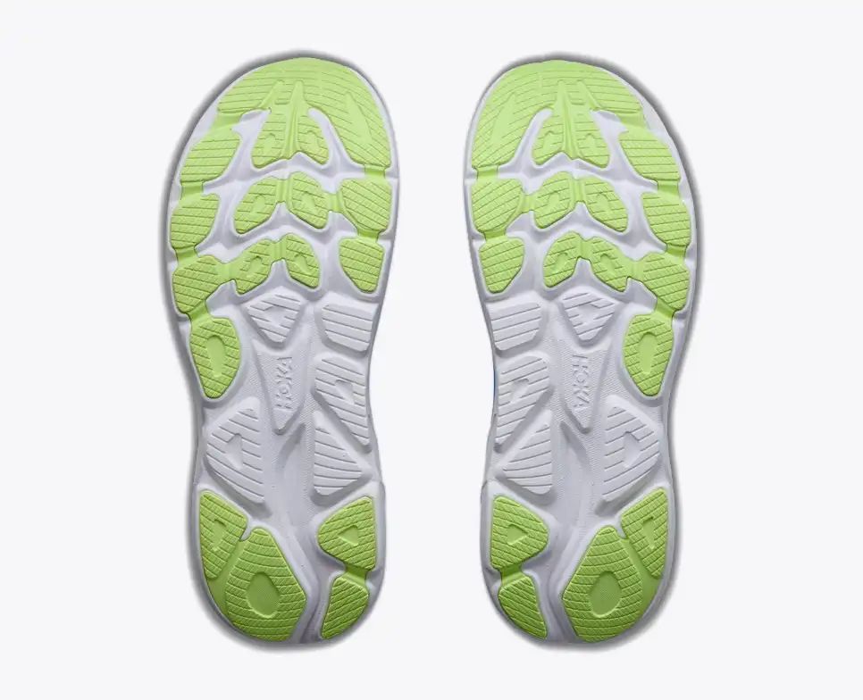 HOKA Bondi 8 Women's Men's Shoes | Bright Blue & Lime Green Mesh Running Sneakers