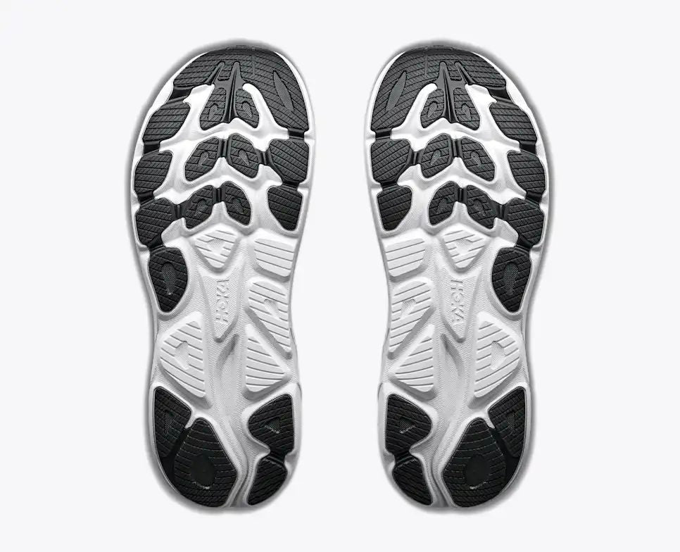 HOKA Bondi 8 Women's Men's Shoes | Black, Silver & Lemon Yellow Mesh Running Sneakers