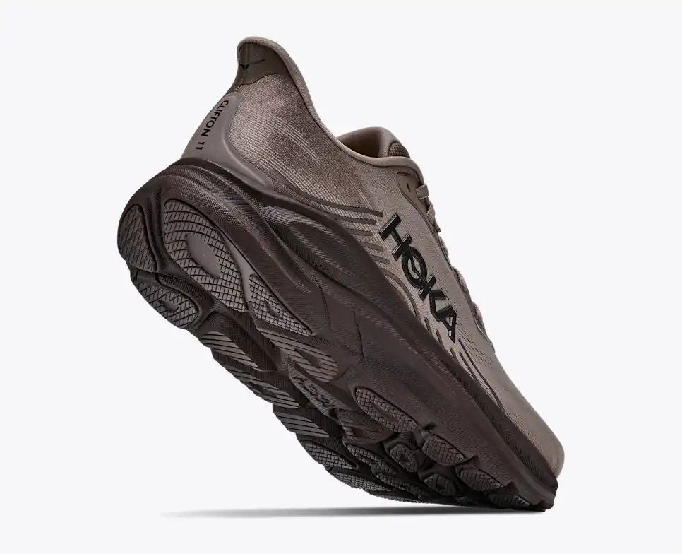 HOKA Bondi 8 Women's Men's Shoes | Taupe & Dark Brown Mesh Running Sneakers