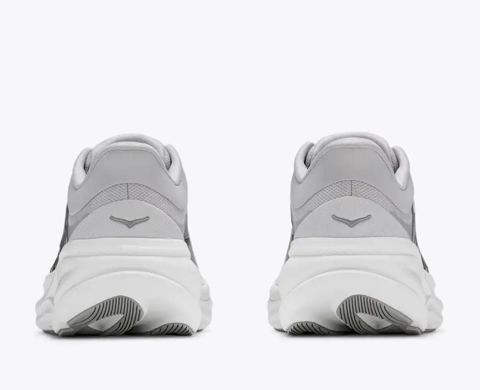 HOKA Pro Glide+ Women's Men's Shoes | Light Gray & White Mesh Running Sneakers