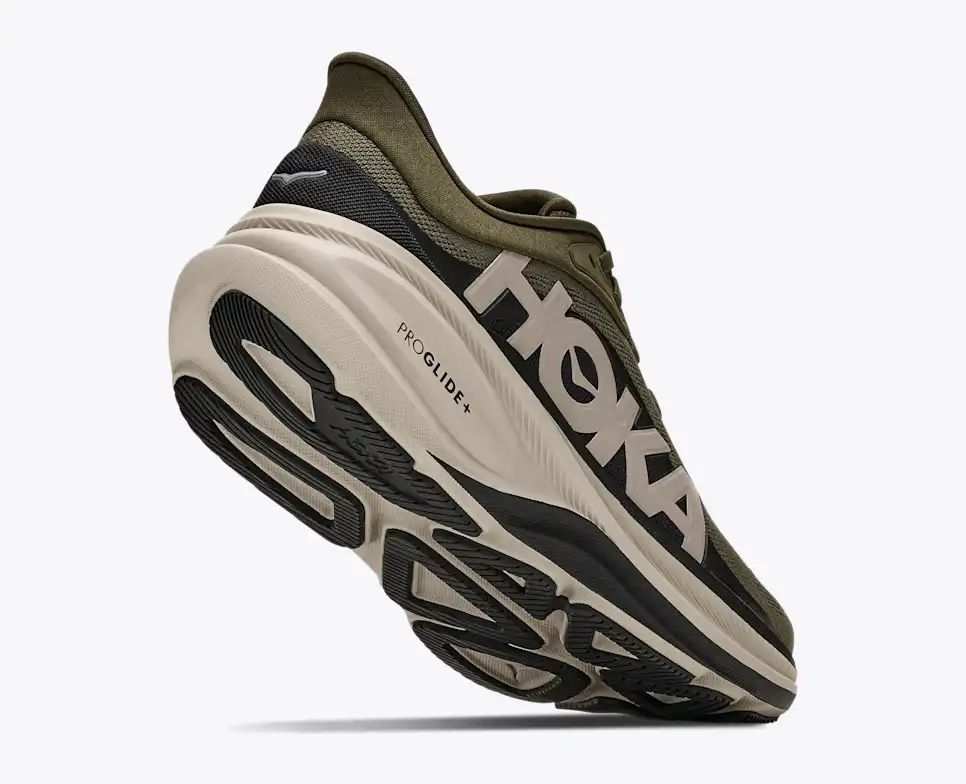 HOKA Pro Glide+ Women's Men's Shoes | Olive Green & Black Running Sneakers