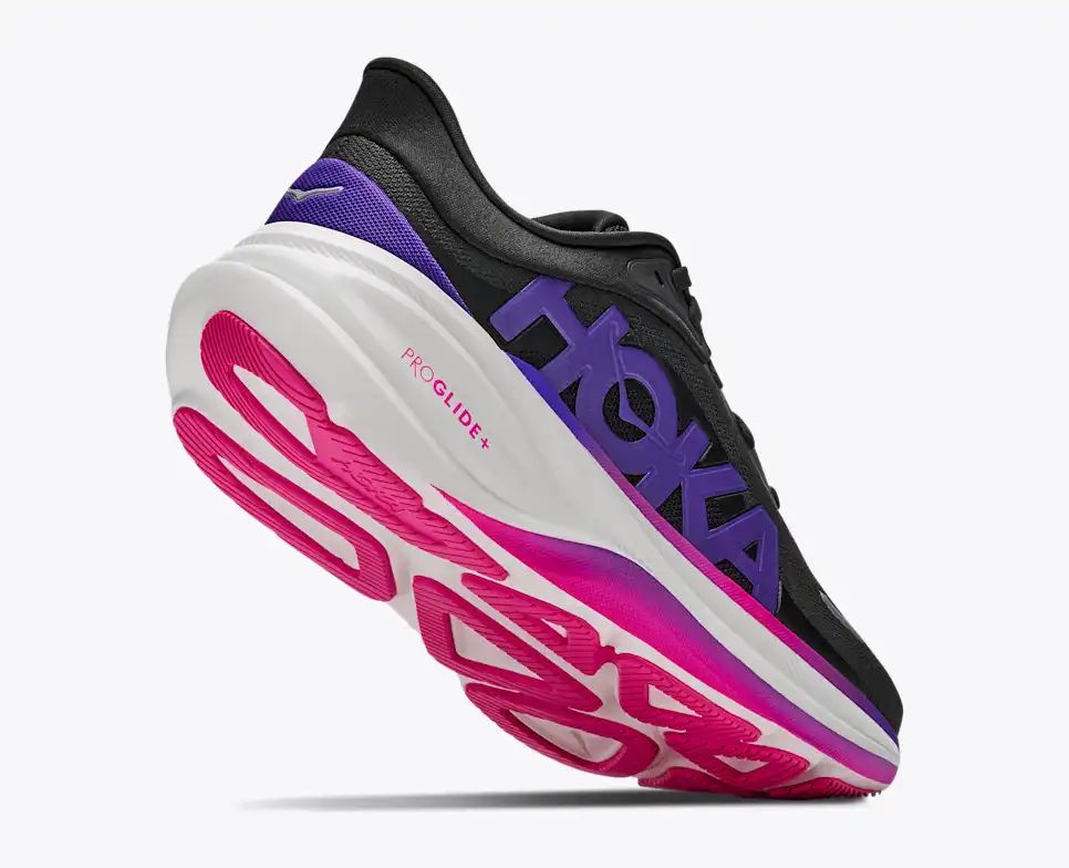 HOKA Pro Glide+ Women's Men's Shoes | Black, Purple & Pink Running Sneakers