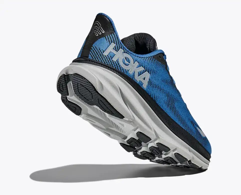 HOKA Clifton 9 Women's Men's Shoes | Blue & Black Mesh Running Sneakers