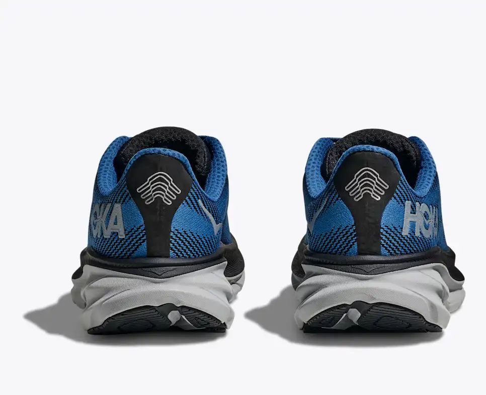 HOKA Clifton 9 Women's Men's Shoes | Blue & Black Mesh Running Sneakers
