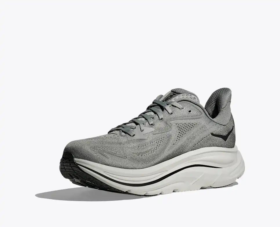 HOKA Clifton 10 Women's Men's Shoes | Gray & Black Mesh Running Sneakers