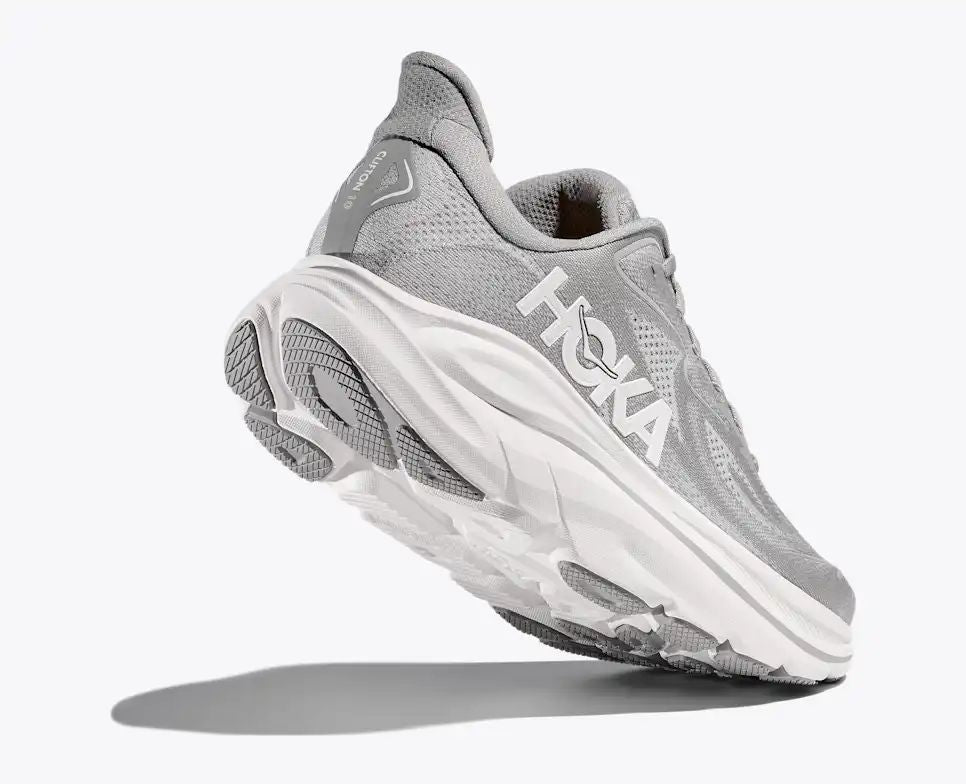 HOKA Clifton 10 Women's Men's Shoes | Gray & White Mesh Running Sneakers