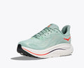 HOKA Clifton 10 Women's Men's Shoes | Mint Green & Orange Mesh Running Sneakers