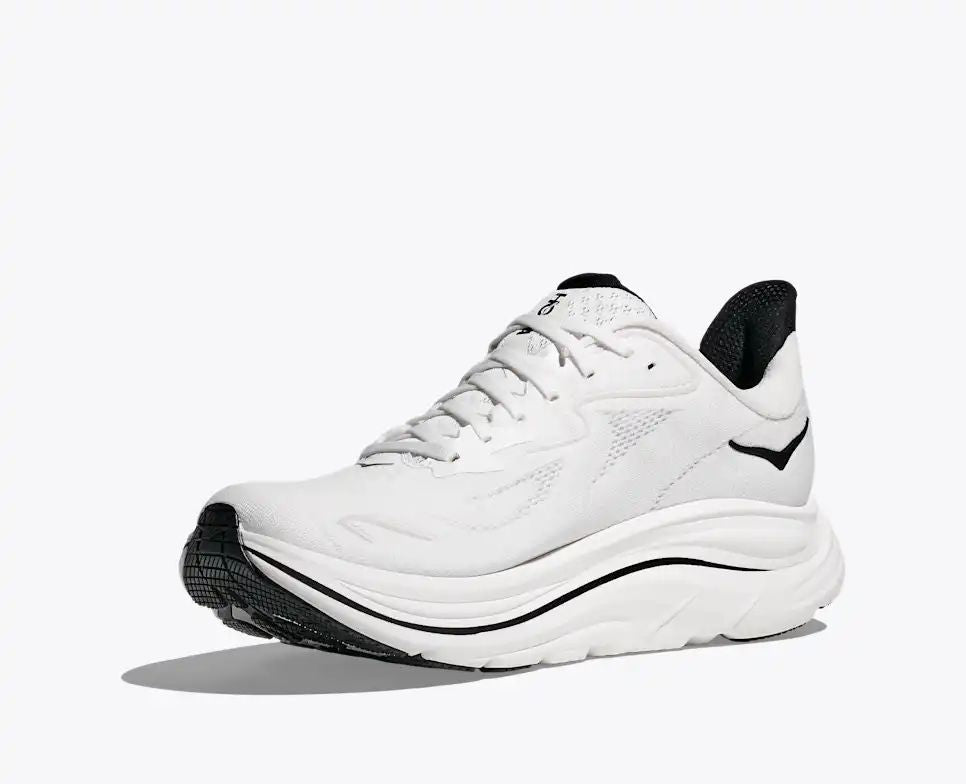 HOKA Clifton 10 Women's Men's Shoes | White & Black Mesh Running Sneakers