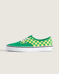 Vans Authentic Green-Yellow Checkerboard  slip on shoes mens vans womens vans shoes slip on