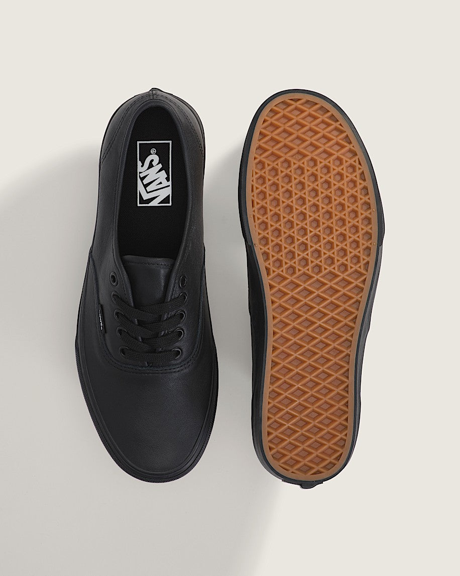 Vans Authentic Black Full Leather slip on shoes mens vans womens vans shoes slip on