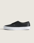Vans Authentic Black Leather White Sole slip on shoes mens vans womens vans shoes slip on