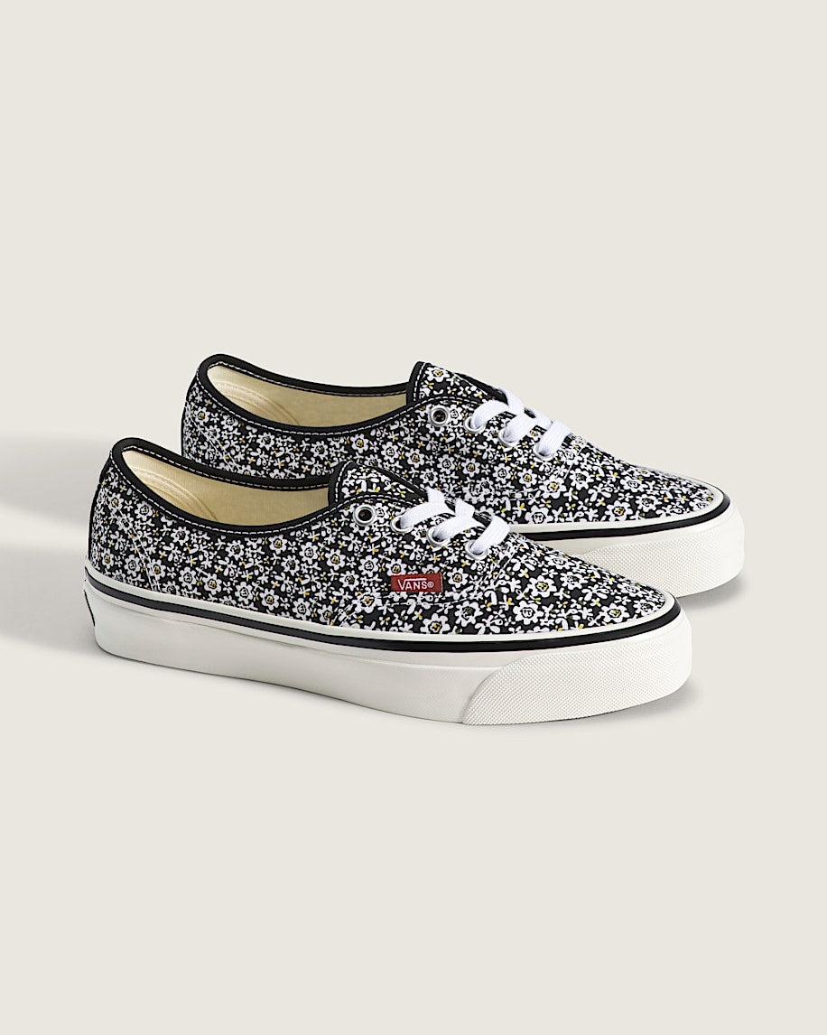 Vans Authentic Reissue 44 Black White Tiny Floral Print slip on shoes mens vans womens vans shoes slip on