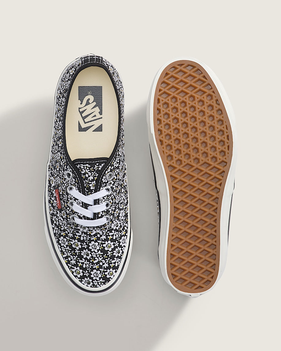 Vans Authentic Reissue 44 Black White Tiny Floral Print slip on shoes mens vans womens vans shoes slip on