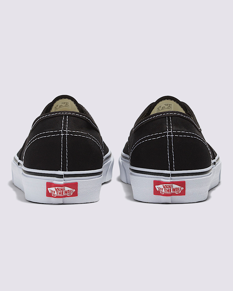 Vans Authentic Black Canvas White Stitching slip on shoes mens vans womens vans shoes slip on