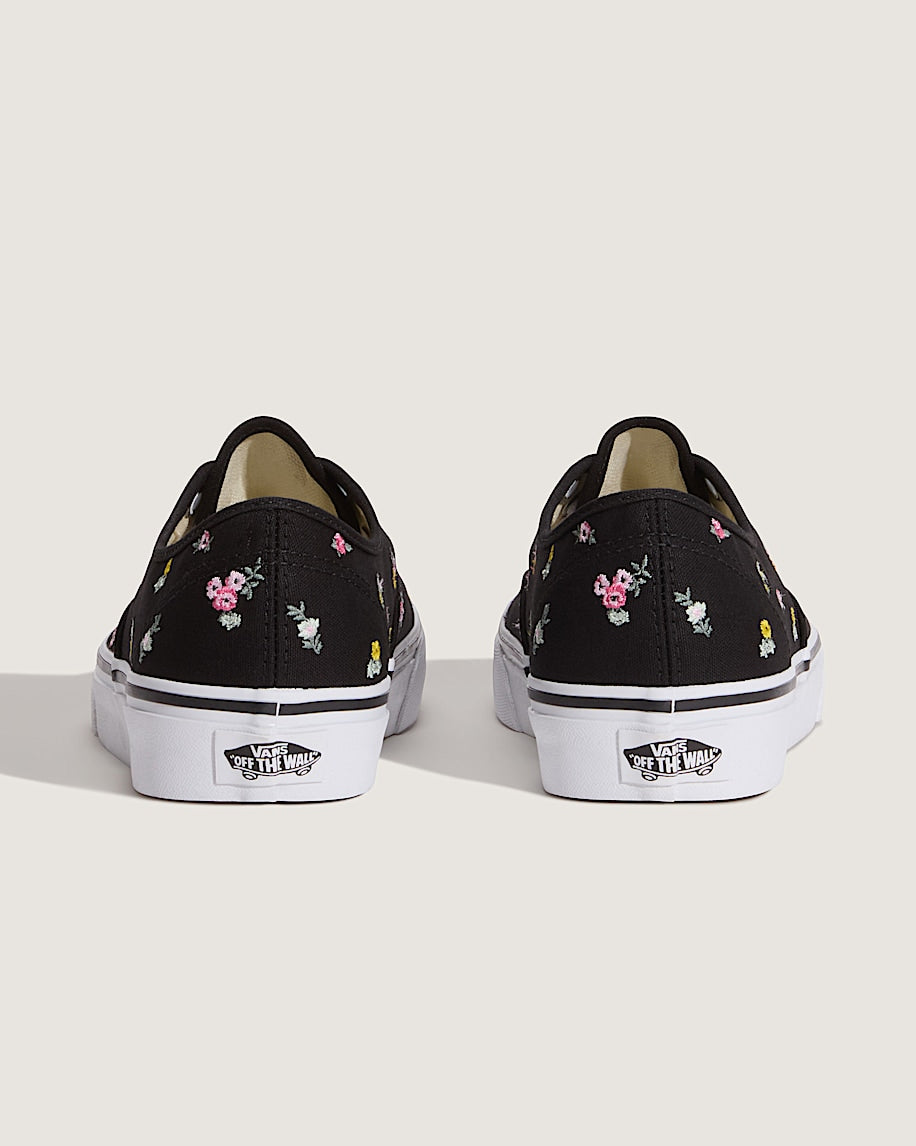 Vans Authentic Black Embroidered Tiny Floral slip on shoes mens vans womens vans shoes slip on