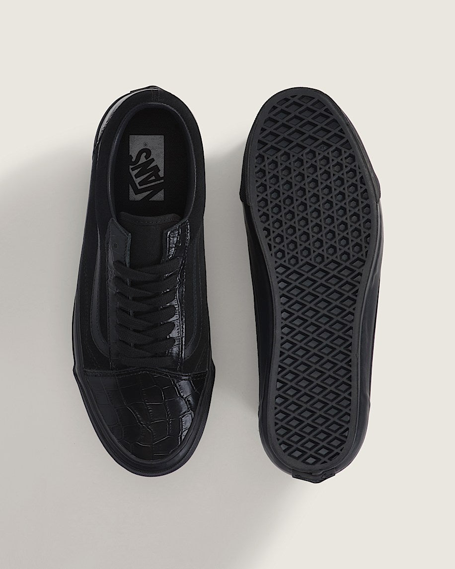 Vans Old Skool 36 Black Croc Embossed slip on shoes mens vans womens vans shoes slip on